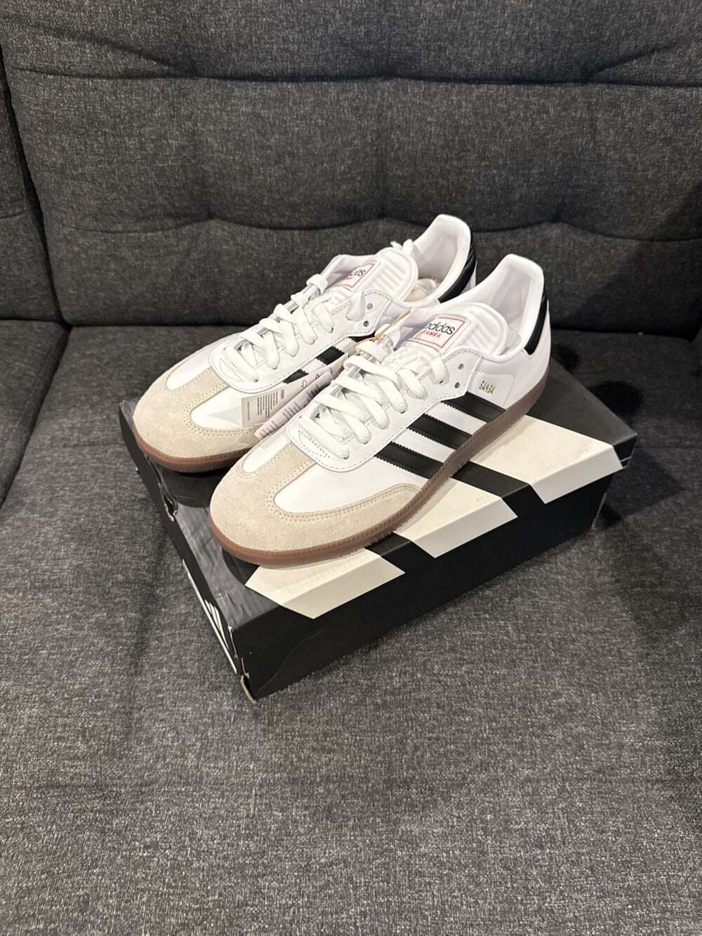 10M - Adidas Samba Indoor White Black Gum